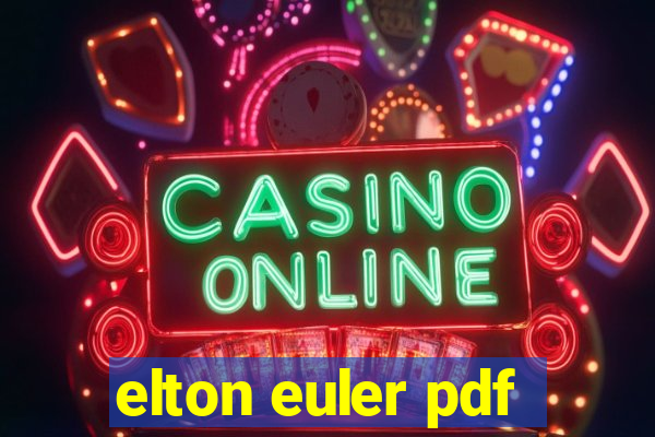 elton euler pdf