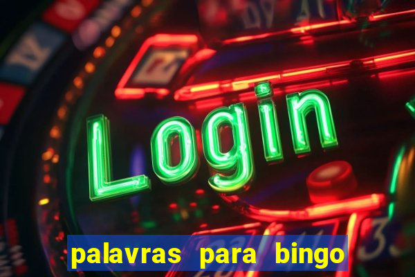 palavras para bingo de cha de lingerie