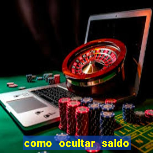 como ocultar saldo na betfair